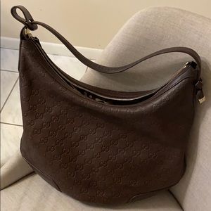 Gucci brown leather hobo